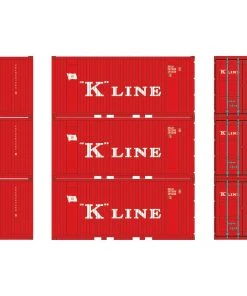 Athearn HO 20' Corrugated Container, EKLU (3)