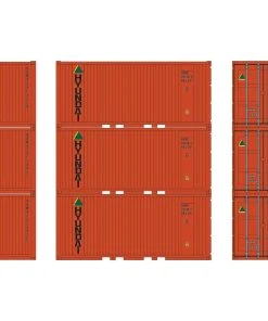 Athearn HO 20' Corrugated Container, HDMU (3)