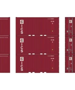Athearn HO 20' Corrugated Container, ICSU (3)