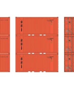 Athearn HO 20' Corrugated Container, SSIU (3)