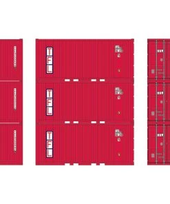 Athearn HO 20' Corrugated Container, TFLU (3)