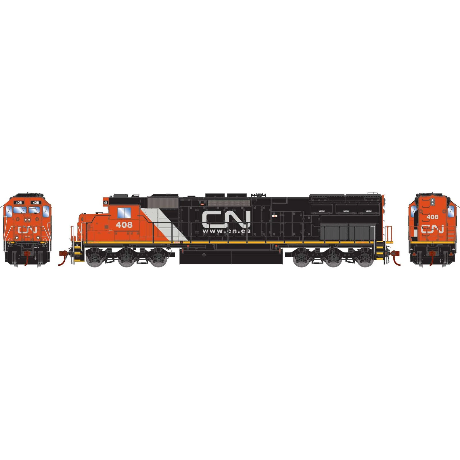 Athearn HO SD45T-2 Locomotive, Canadian National #408