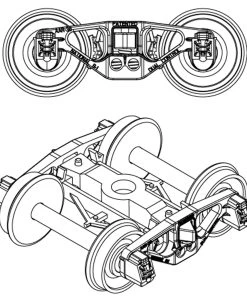 Athearn HO 70-Ton National B-1 Truck (2Pr)