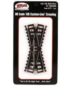 Atlas Model Railroad HO Code 100 25 Degree Custom Crossing