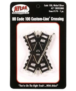 Atlas Model Railroad HO Code 100 45-Degree Custom Crossing