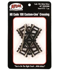 Atlas Model Railroad HO Code 100 60-Degree Custom Crossing