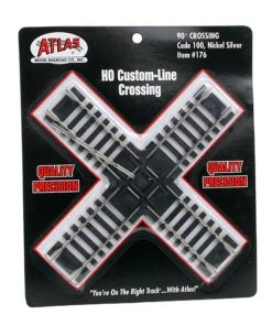 Atlas Model Railroad HO Code 100 90 Degree Custom Crossing