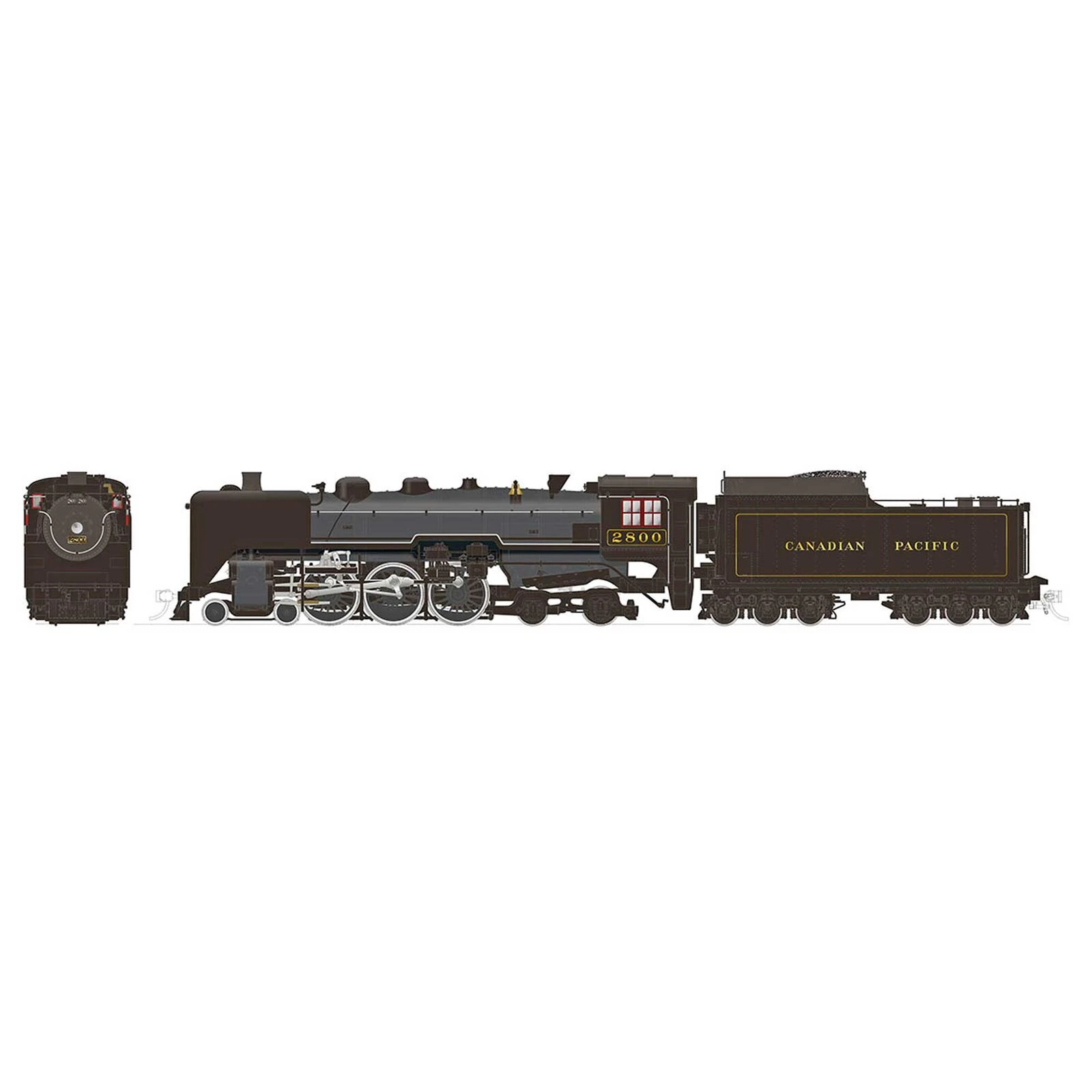 Rapido Trains Inc. HO H1a 4-6-4 Hudson Locomotive With DCC & Sound CPR #2800