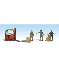 Woodland Scenics HO Workers With Forklift