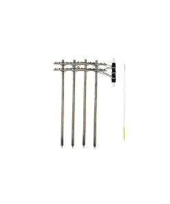 Woodland Scenics HO Wired Poles Double Crossbar